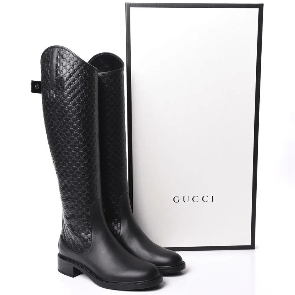 GUCCI Black
Microguccissima Knee High Riding Boots